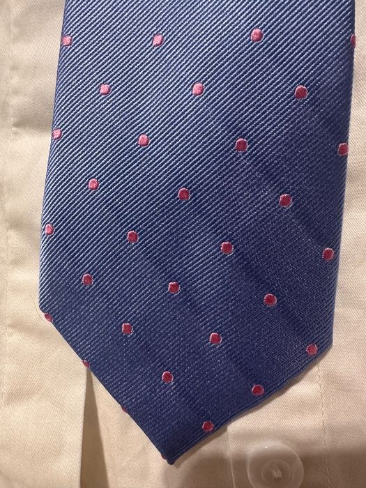 krawat jedwabny w kropki soprano