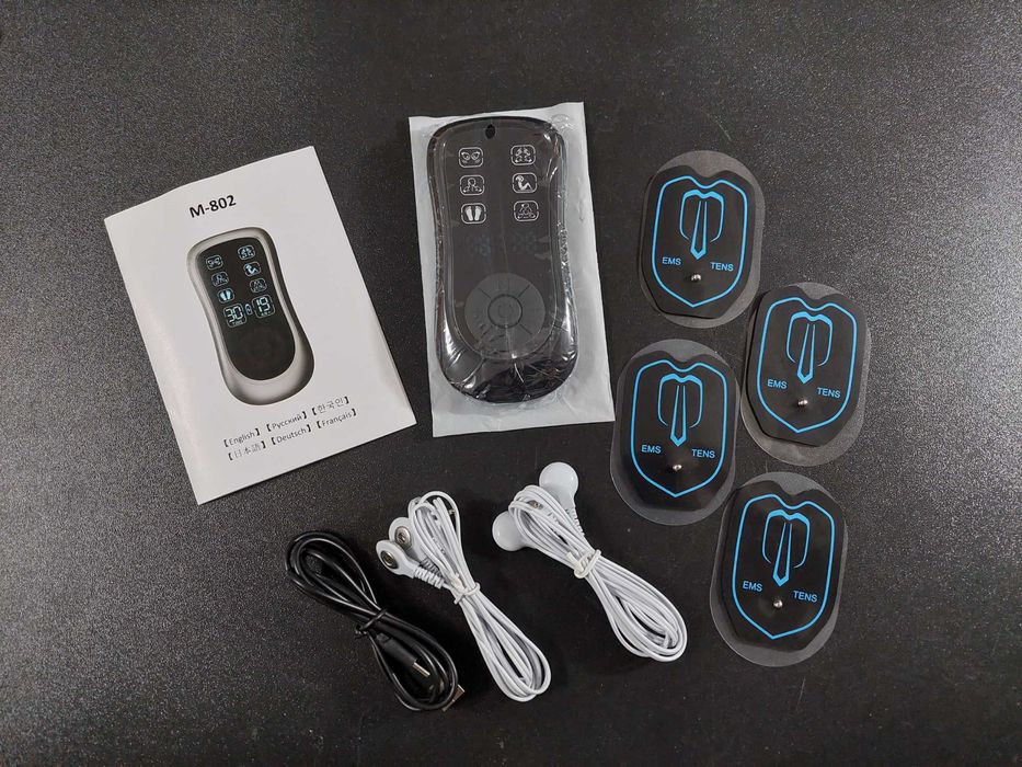 Eletroestimulador digital 4 vias EMS + TENS fisioterapia massagem Novo