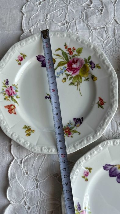 Rosenthal Maria Sommerstrauss 3 talerze 19,5-20 cm deserowe sałatkowe