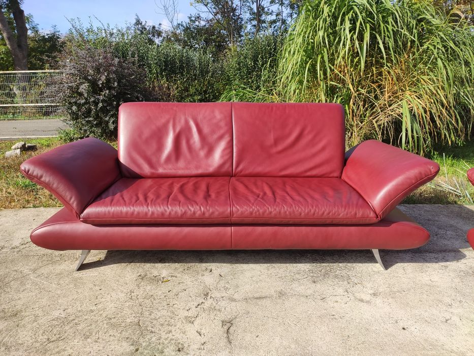 Sofa skórzana 3-osobowa+2-osobowa- skóra naturalna! KOINOR! Nowoczesny