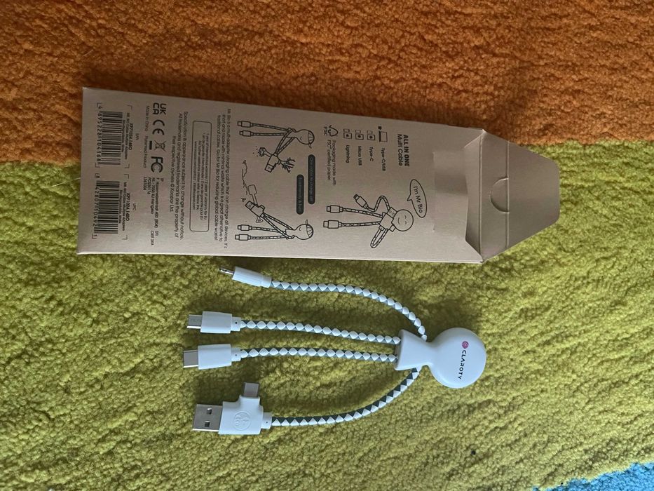 SUPER Mr Bio 4w1 kabel Multi USB w kształcie białej ośmiornicy