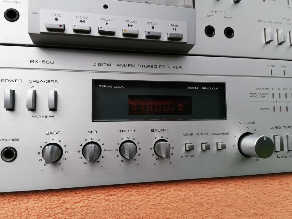 ROTEL RX-550 RD-550 Japońska Wieża Stereo Prl