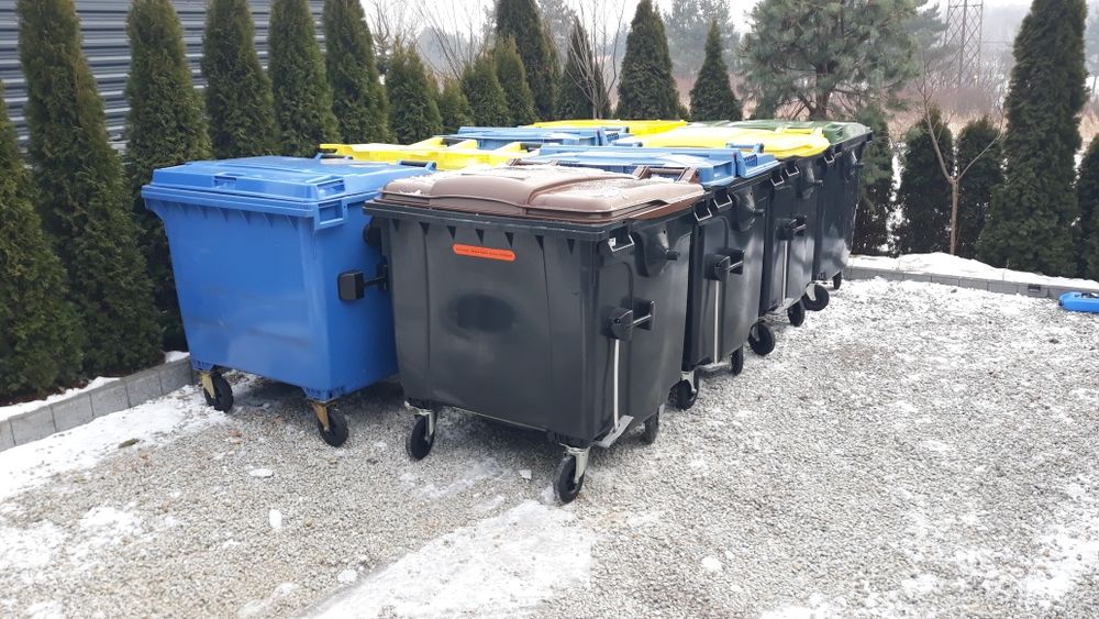 Kontener na śmieci pojemnik na odpady kosz duży 1100 litrów