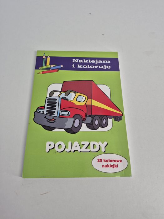 Kolorowanka z naklejkami "POJAZDY"