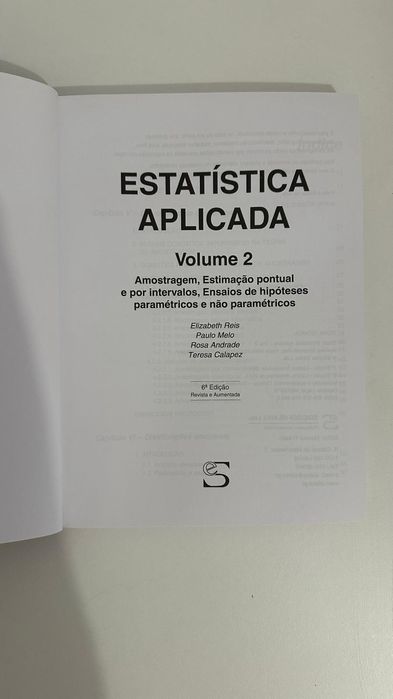Estatística Aplicada 2 - 6ªEdição - Licenciatura em Gestão - Como novo