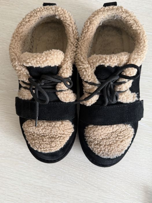 Ідеальні жіночі угі з хутром, угі тедді,чорні замшеві