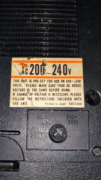Gravador e leitor de cassetes portátil Panasonic, modelo RQ-2107