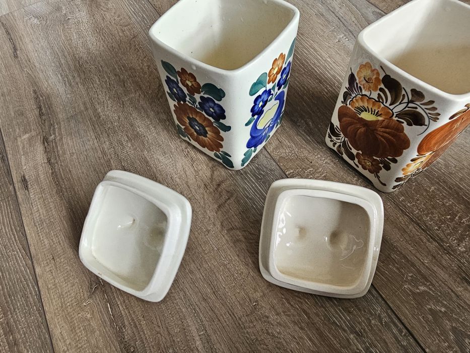 Ceramika Włocławek pojemnik z przykrywką 2 szt.