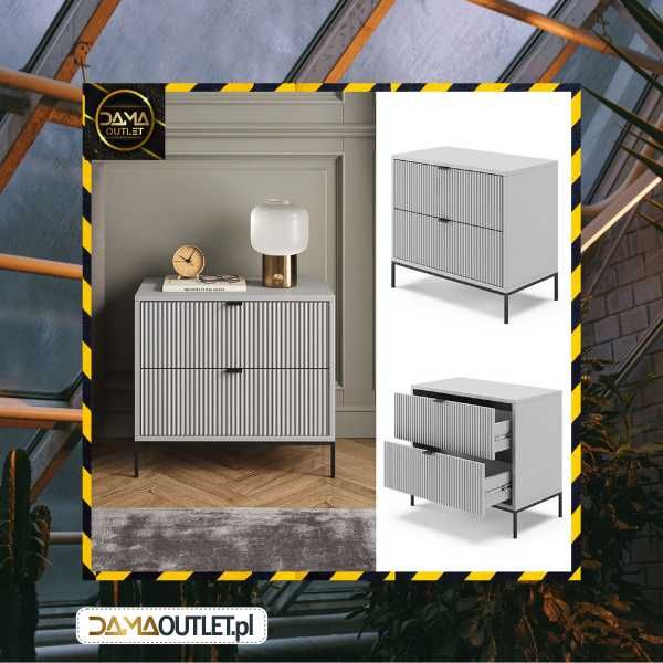 HOKERY zestaw 2 szt. sztuczna skóra biały stopka DaMaOutlet.pl