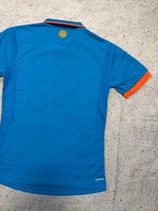 Niebieska koszulka sportowa Adidas India Cricket - Size S