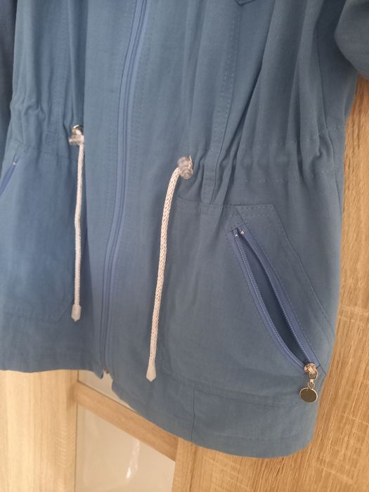 Kurtka katana bluza narzutka niebieska bawełna L 40