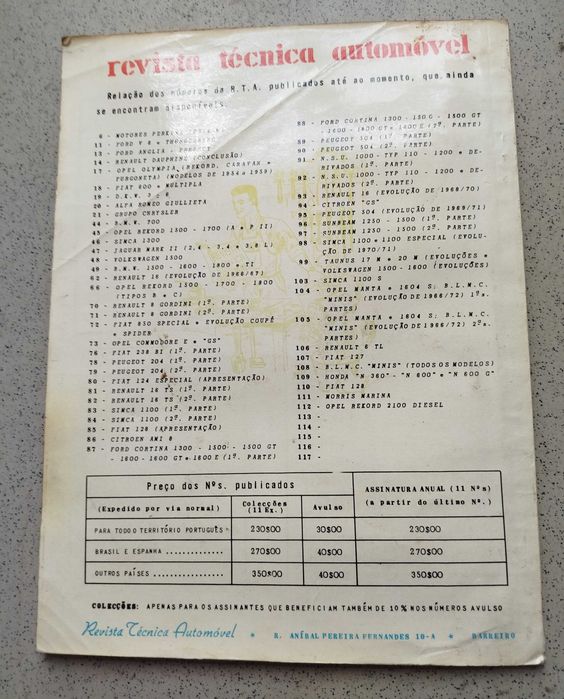 Antiga e Rara Revista Automóvel - Fevereiro de 1974