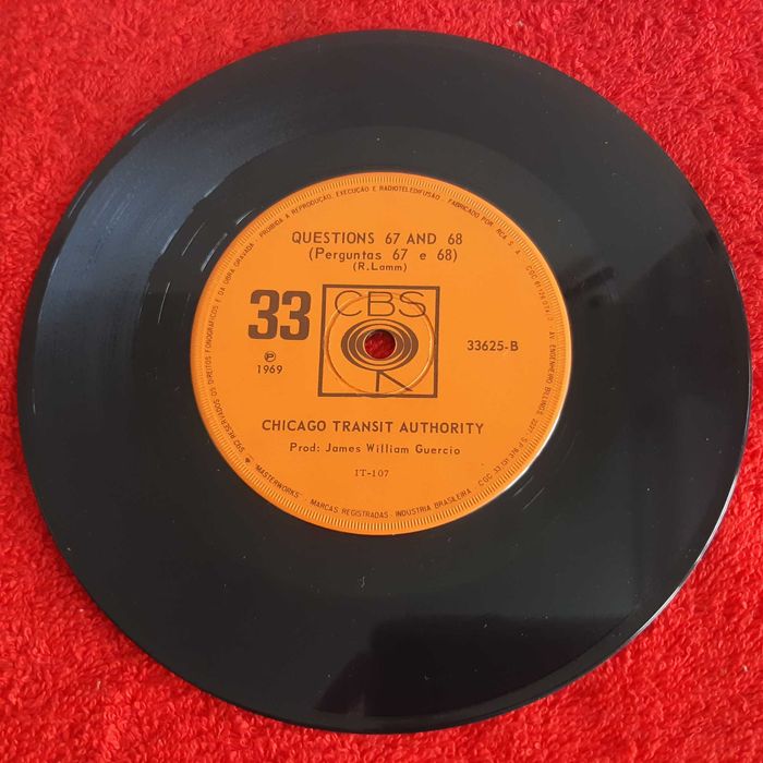 Disco Vinil Single Chicago Transit Authority - I'm a Man / Questions 67 and 68