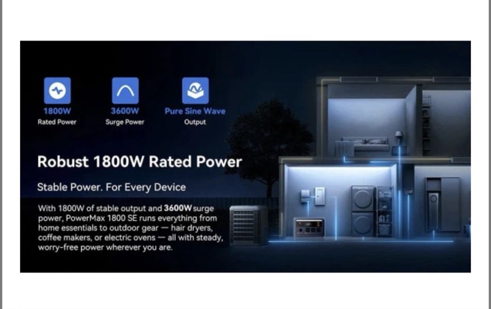 Зарядна станція oscal power max 1800se 1000wh