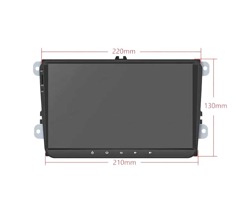 AUTO RADIO 2DIN GPS ANDROID 12 LCD TÁCTIL 9" VOLKSWAGEN VW PARA SEAT Y SKODA