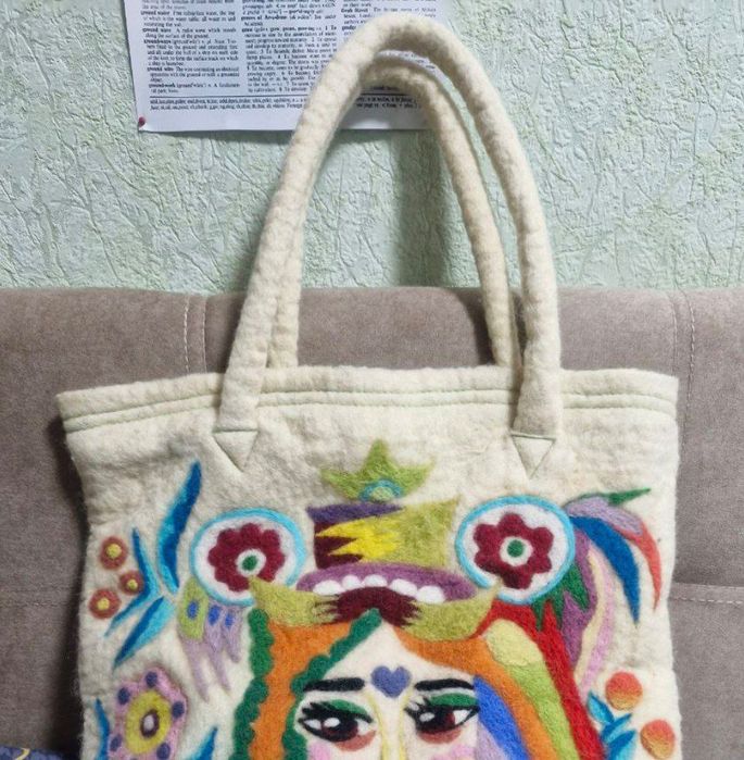 сумка валенная из шерсти