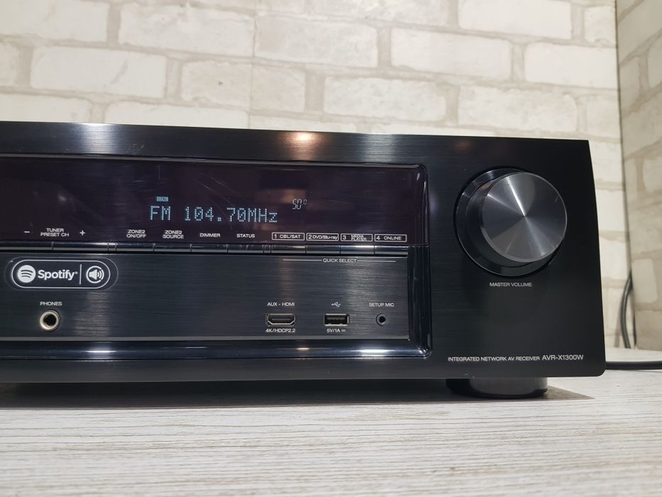 7.2 AV ресивер DENON AVR X1300W, *7x145 Вт,HDMI,Wi-Fi,Bluetooth,4K,USB