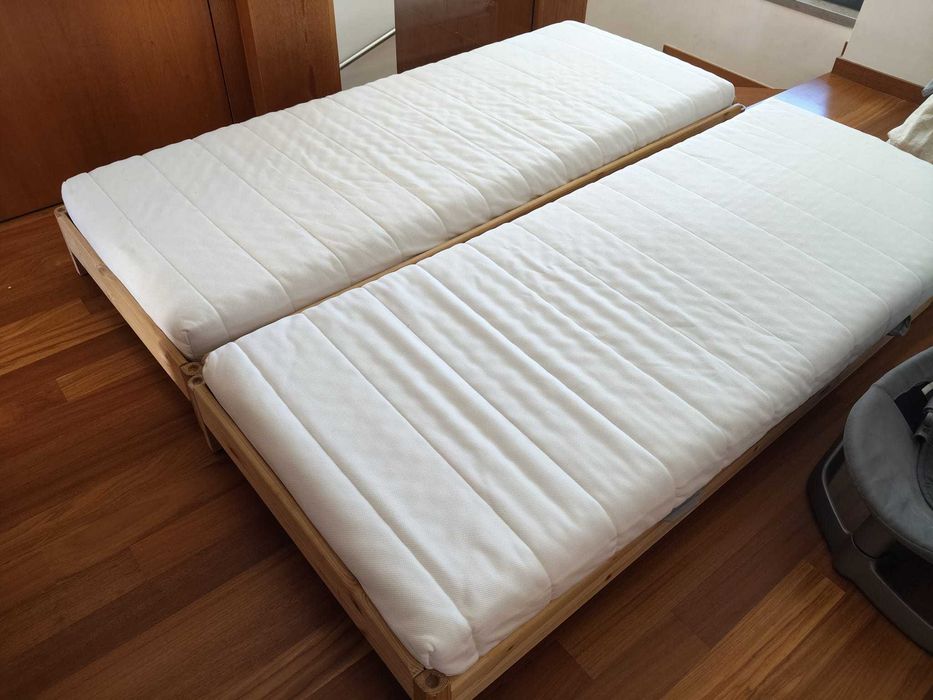 2 Camas 80x200 Utåker (IKEA) + 2 Colchões