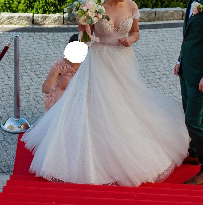 Suknia ślubna Madonna Milla Nova Elsa S 34/36 z perełkami