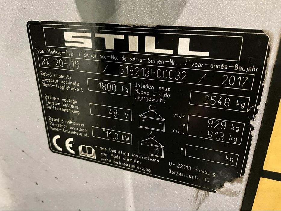 Empilhador eletrico still 18 cabinado