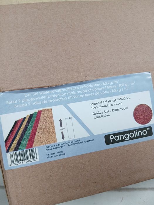 Maty kokosowe zimowe osłona roślin 2 szt 150x50 cm Pangolino