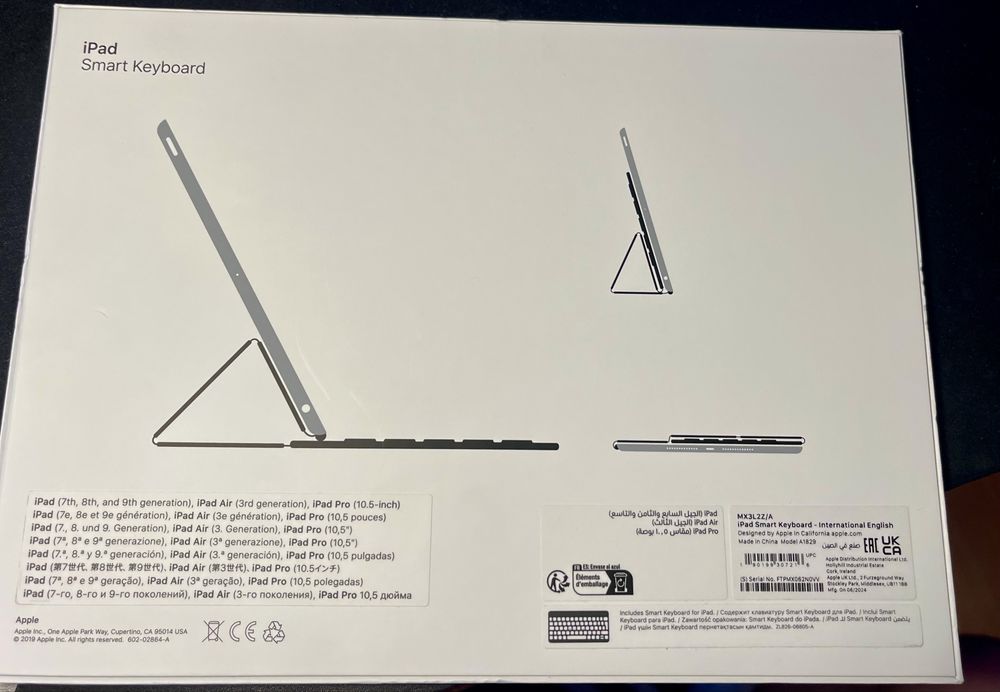 Apple iPad Smart Keyboard A1829 – NOWA, oryginalna, z pudełkiem
