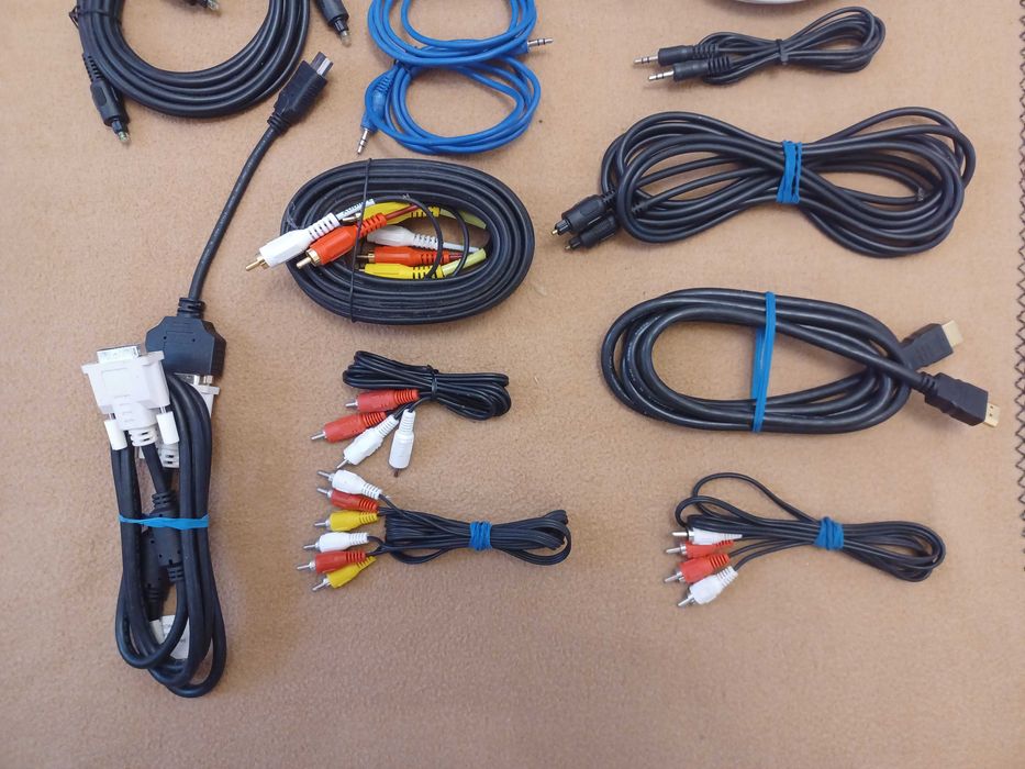 Кабелі Провода RCA HDMI DVI VGA MINI JACK 3.5 Оптичні аудіо ( -НОВІ- )
