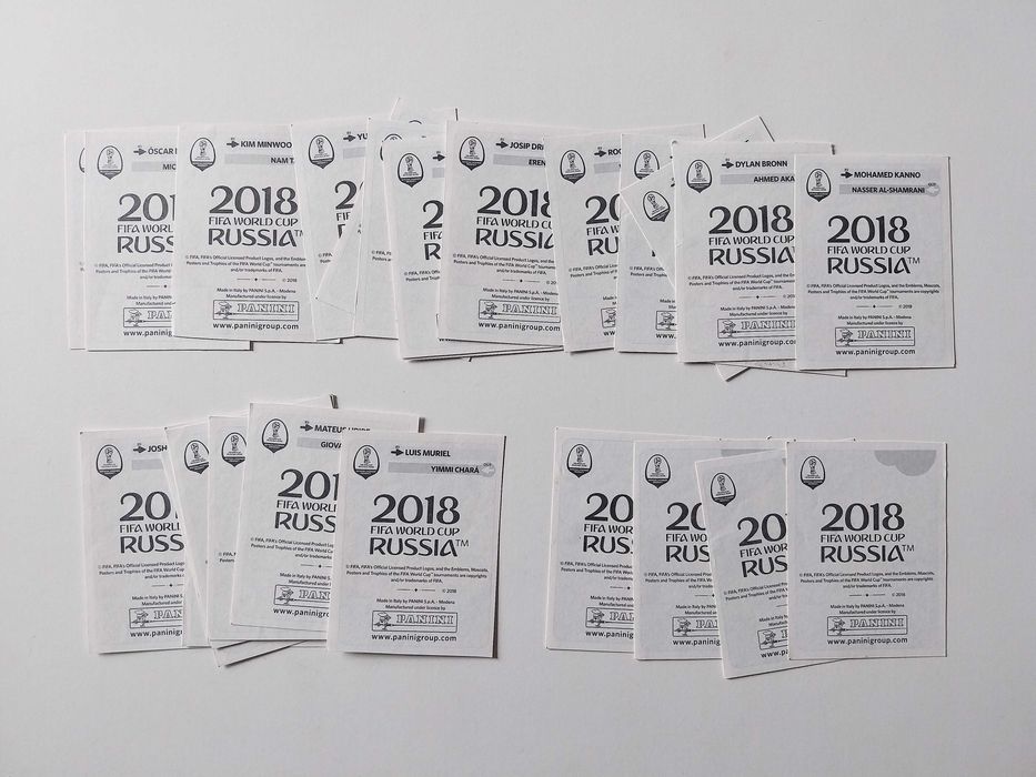 27 cromos extra/substituição RUSSIA 2018 Campeonato do Mundo | Panini