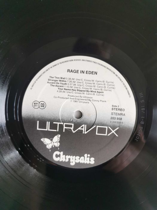 Ultravox – Rage In Eden