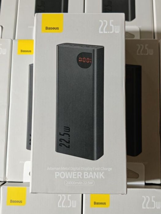 BASEUS ADAMAN 20000mAh 22.5W павербанк 10.2025 рік, Amblight 30000mAh