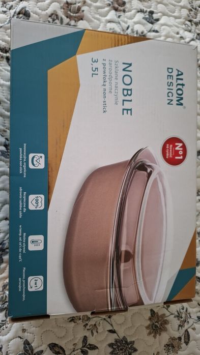 Naczynie żaroodporne szklane 3,5l  powłoka non-stick