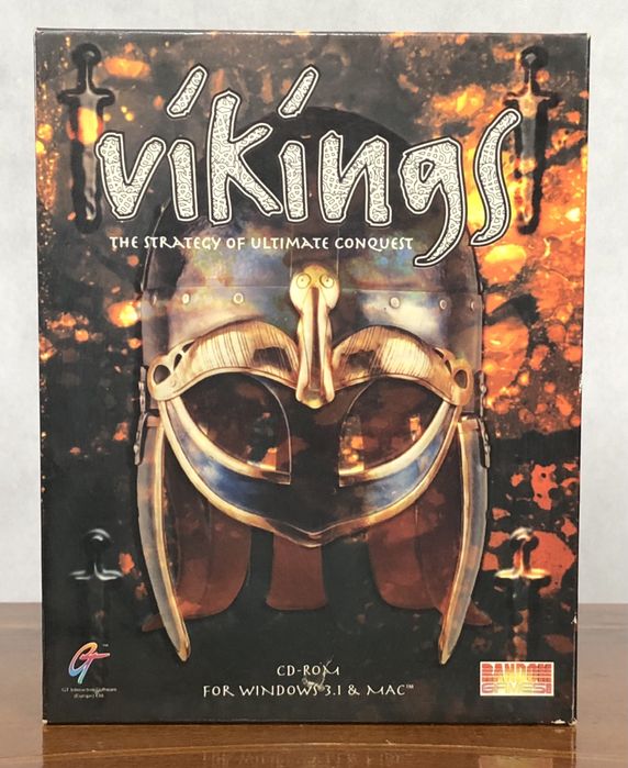 Gra Vikings The Strategy of Ultimate Conquest PC Mac 1996 retro bigbox