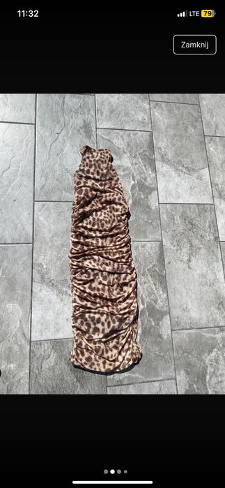 sukienka panterka zara xs halter