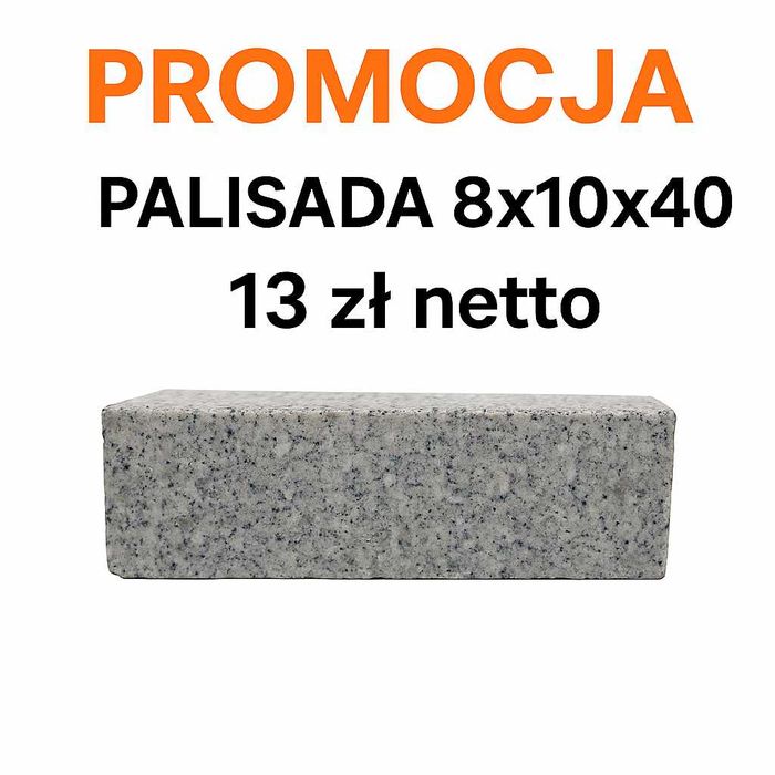 PALISADA GRANITOWA  / CIĘTA  /  płomieniowana/ Producent/Polski Granit