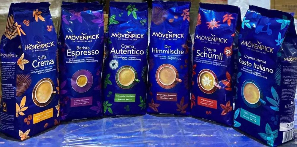 Кава Movenpick в зернах 1кг, мелена, зерно по 500гр Оригінал Мувенпик