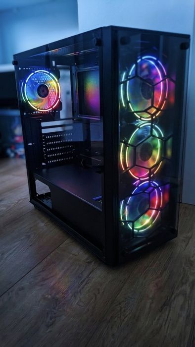 Obudowa KRUX Leda (KRX0007) – Szkło Hartowane | 4x RGB |