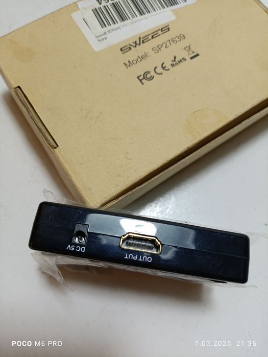 Przełącznik swither 3-port HDMI  z pilotem