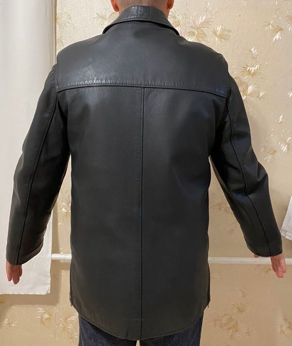 Куртка кожаная мужская с меховой подстёжкой р46