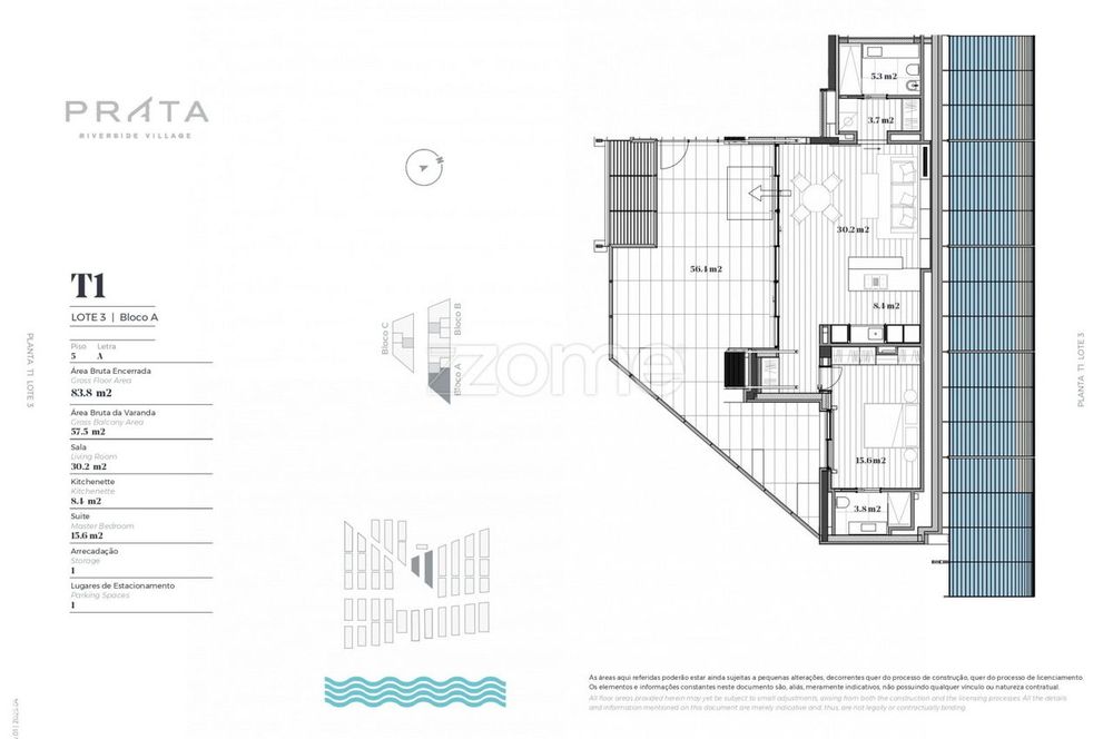 Prata Riverside Village – Factory Building – T1 no Último Piso com ...
