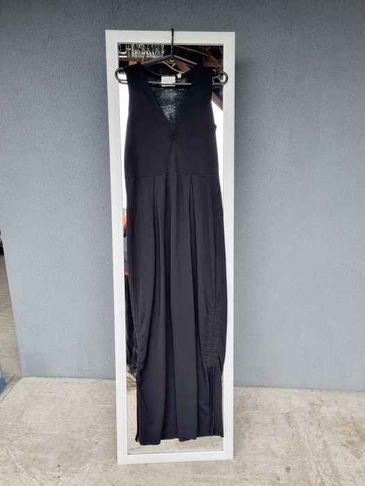 Винтажное макси платье ченое в готическом стиле бренда masai