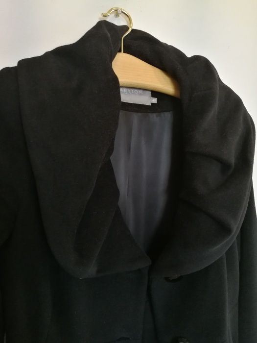 ARYTON płaszcz z szerokim kołnierzem, z wełną angora, rozm. 40