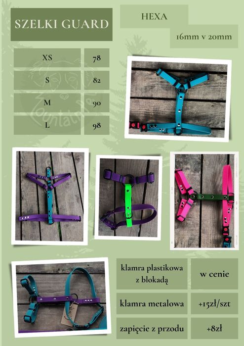 Smycz przepinania dla psa 5M  wodoodporna khaki pcv