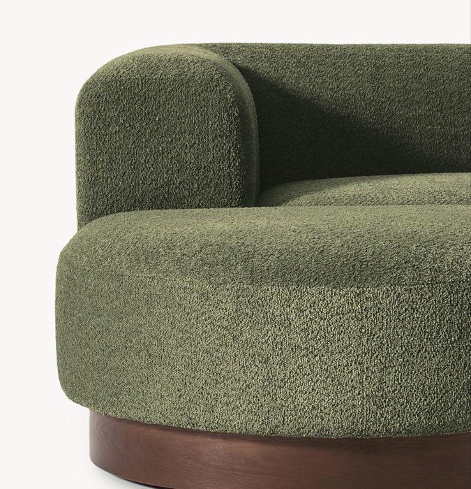 Sofa modułowa Teddy Boucle Natalie z pufem lewa/prawa Westwing