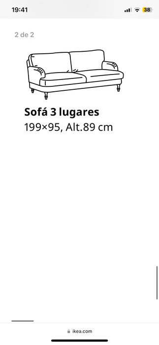 Sofa ikea bege/acinzentado