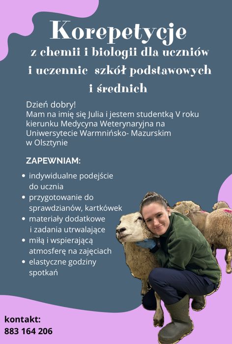 Korepetycje z chemii i biologii
