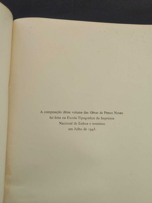 Pedro Nunes Obras Vol. II (1943) – Edição Raríssima. Estado razoável .