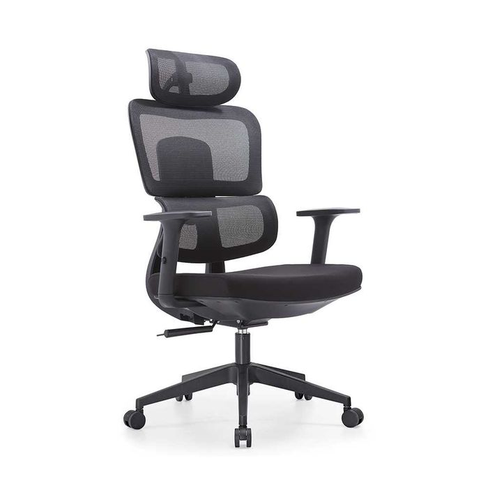 Ergonomiczny fotel obrotowy biurowy SITLAB Active - czarny