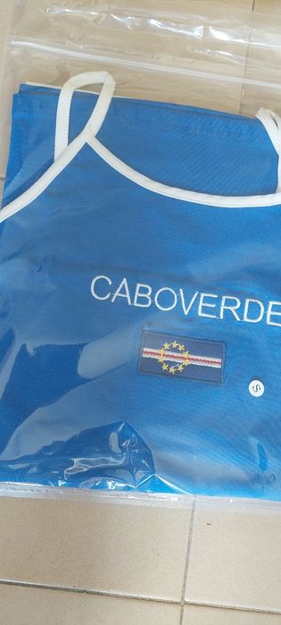 Vestido Maxi Bordado Bandeira Cabo Verde - Vários tamanhos