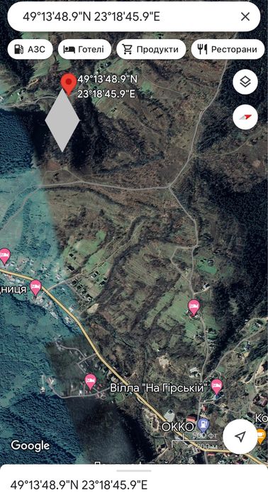 Продаж зем. діл. в Східниця під готельно котеджний комплекс інвестиція