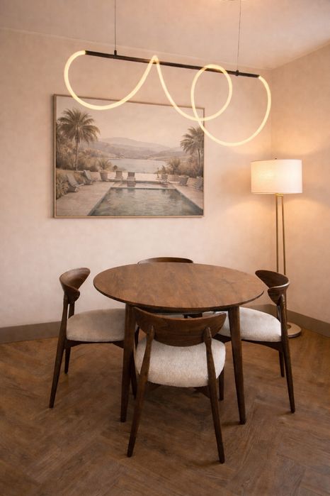 ZESTAW Stół FI 100 + 4x krzesło drewniane od ręki